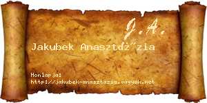 Jakubek Anasztázia névjegykártya